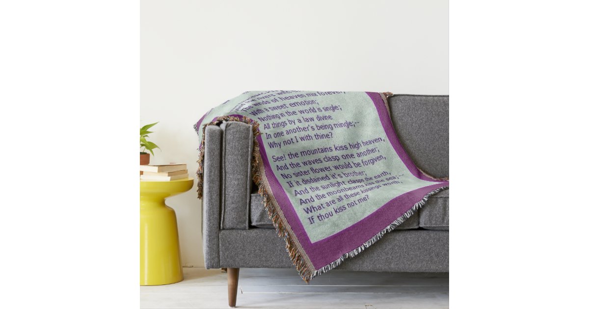 love poem throw blanket | Zazzle