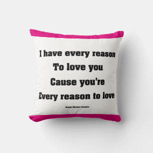 love poem throw pillow