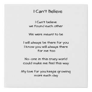 Love Poem Wall-Art Faux Canvas Print