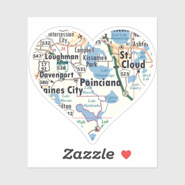 Love Poinciana Florida Sticker (Sheet)