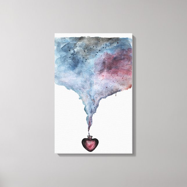 Love Poison Fantasy Drink Vial Passion Cosmos Nebu Canvas Print (Front)