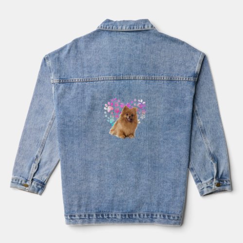 Love Pomeranian  Denim Jacket