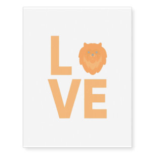 Love Pomeranians Temporary Tattoos