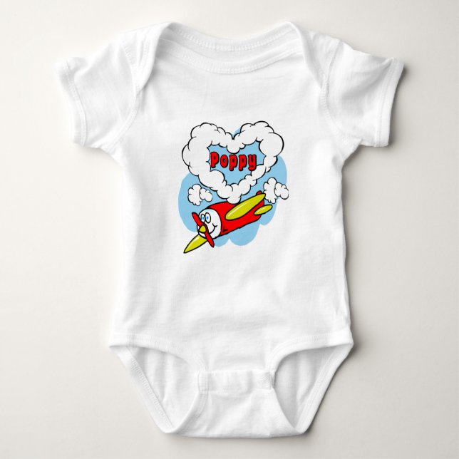 Love Poppy Kids Airplane Baby Bodysuit (Front)