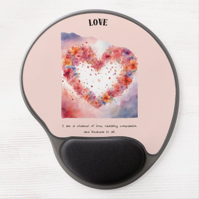 Love Positive Affirmation Gel Mouse Pad (Front)