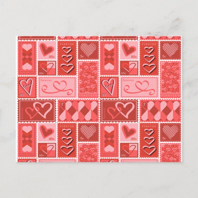 Love Postage Stamp Postcard (Front)