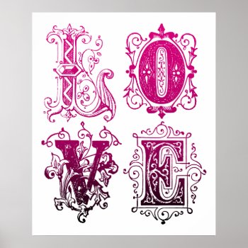 Love Poster by spinsugar at Zazzle