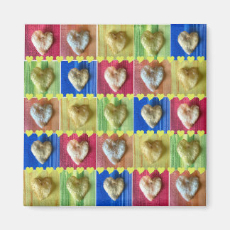 Love Potato Chips Rainbow Colors Retro Pattern Magnet