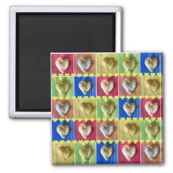 Love Potato Chips Rainbow Colors Retro Pattern Magnet by Cherylsart at Zazzle