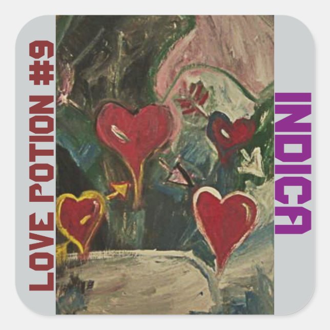 LOVE POTION #9 INDICA SQUARE STICKER (Front)
