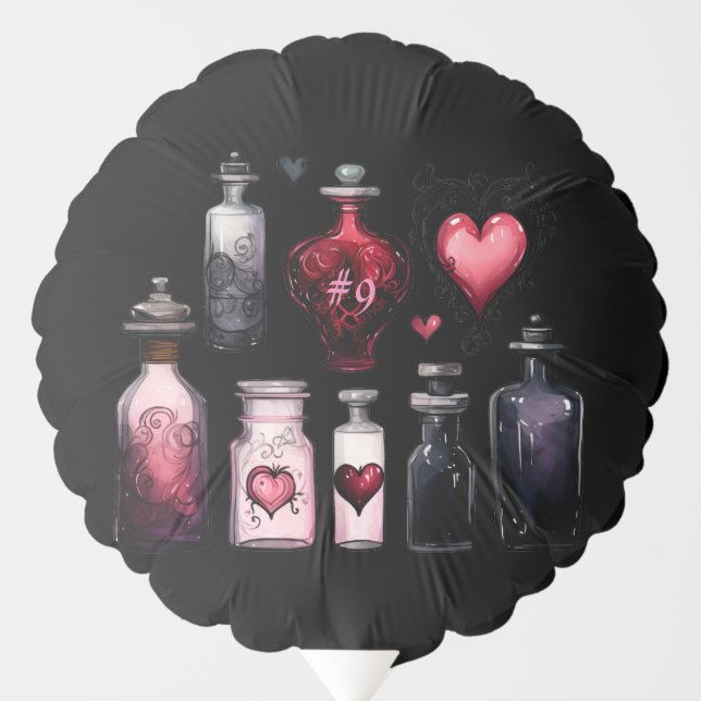 "Love Potion #9" with Hearts Balloon (Front)