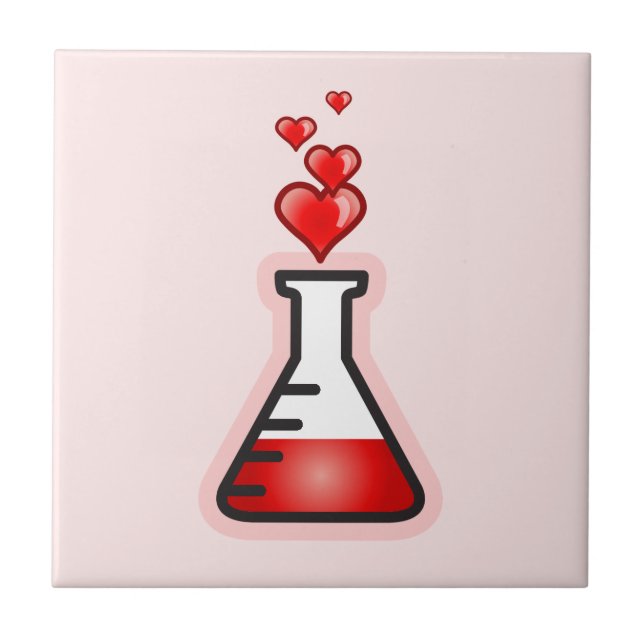 Love Potion Chemistry, Science of Health Ceramic Tile (Front)