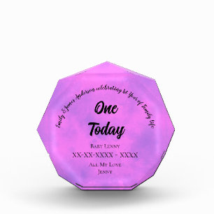 Love Potion Cloud Effect 1st Birthday Acrylic Award