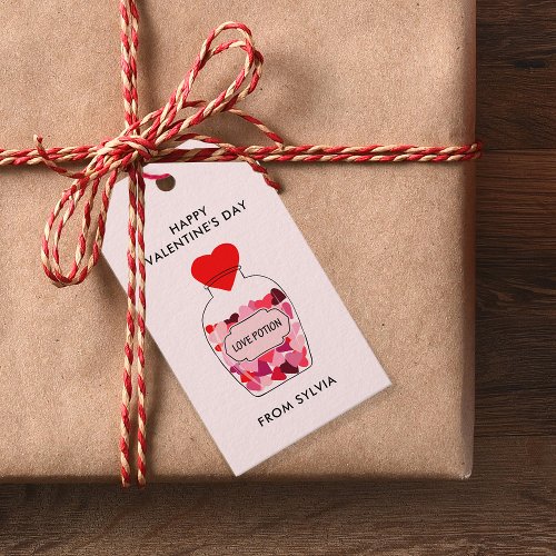 Love Potion Happy Valentines Day Personalized Gift Tags