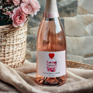 Love Potion Happy Valentine's Day Personalized Sparkling Wine Label