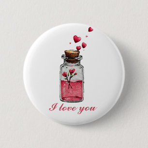 Love Potion in a Bottle Postcard Button