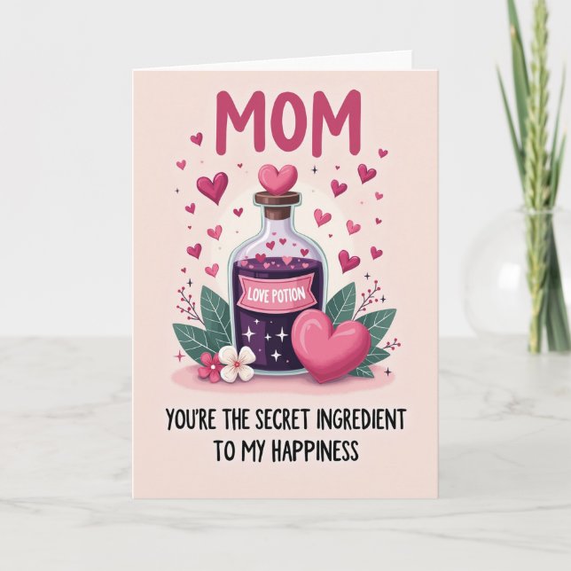 Love Potion Mom Heartfelt Card (Front)
