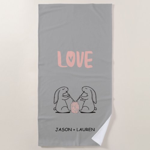 Love Potion  Monogram Beach Towel