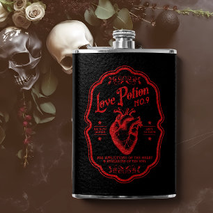 Love Potion No. 9 Red Glitter Flask