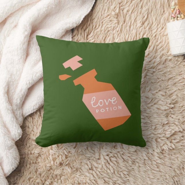 Love Potion No. 9 Throw Pillow (Blanket)