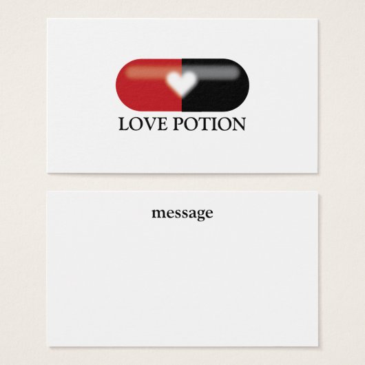 Love Potion Pill message (Front & Back)