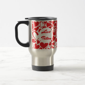 Love Potion red passion heart pattern Travel Mug
