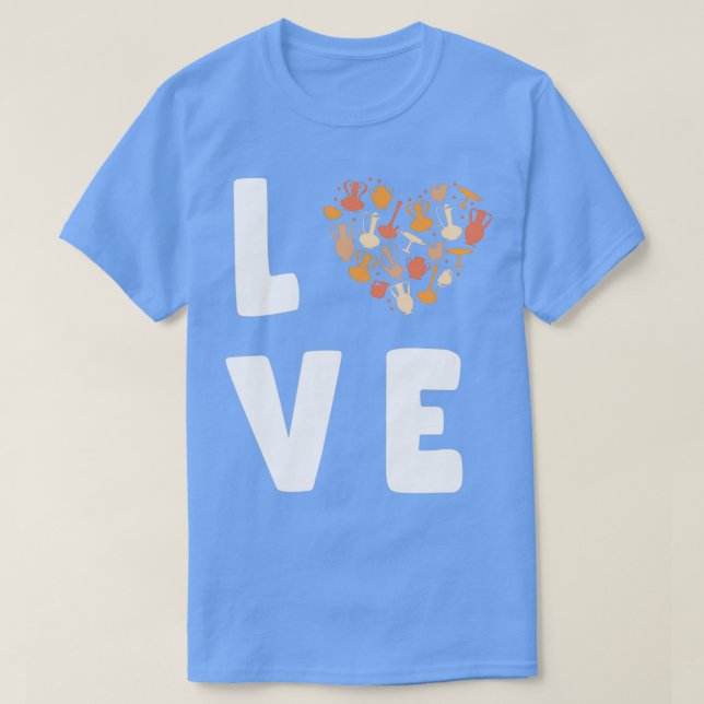 Love Pottery Shirt Heart Gift Women Clay Ceramic A (Design Front)