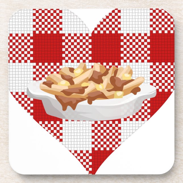 love poutine drink coaster (Front)