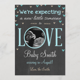 Love Pregnancy Announcement Ultrasound Blue Boy
