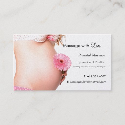 Customizable Love, Prenatal Massage Business Card Templates
