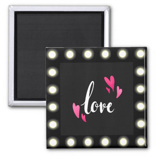 Love pretty black white and hot pink colors magnet