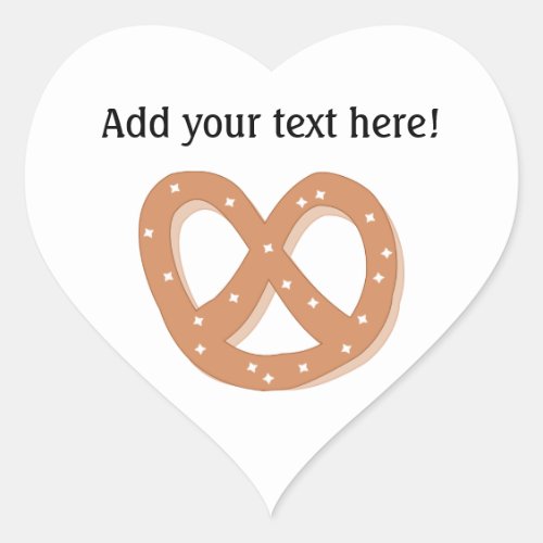Love Pretzels _ Personalize this Fun Graphic Heart Sticker