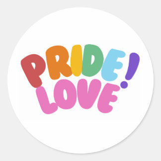 love pride classic round sticker