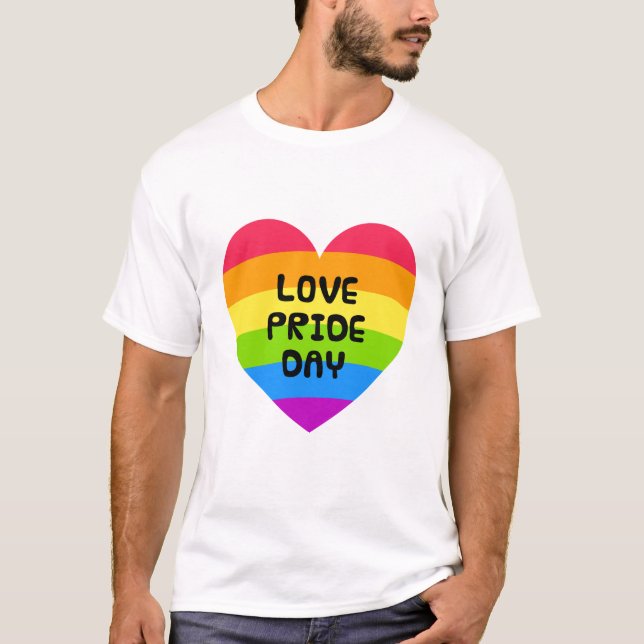 Love Pride Day white mens T-Shirt (Front)