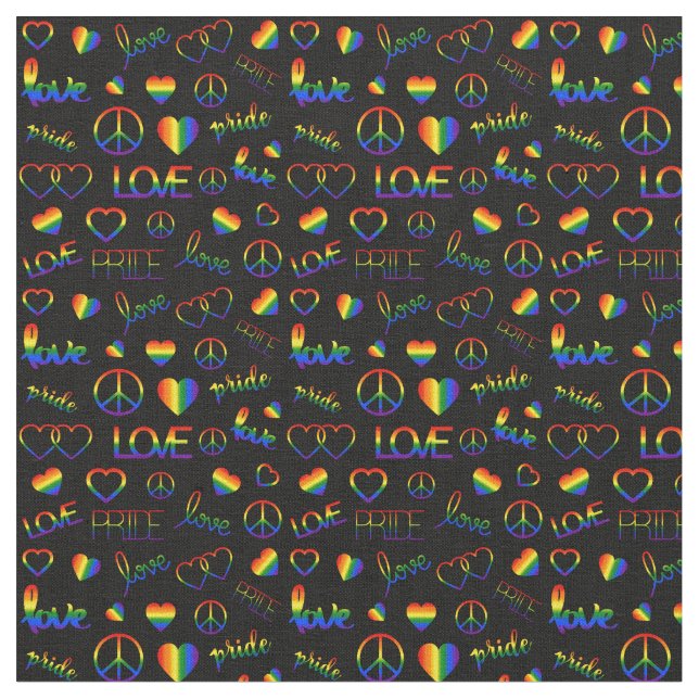 Love Pride Fabric (Close Up)