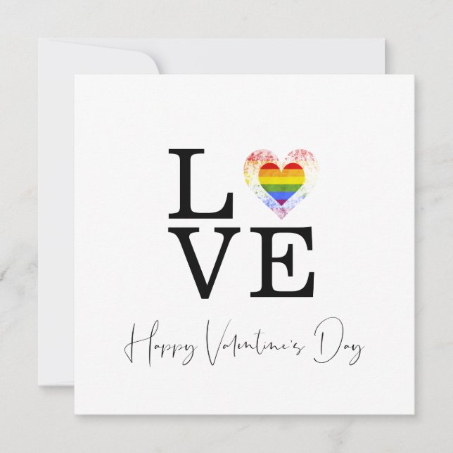 Love Pride Heart Happy Valentine's Day Script (Front)