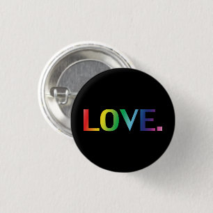 Love, pride lgbt lgbtq gay queer rainbow colors button