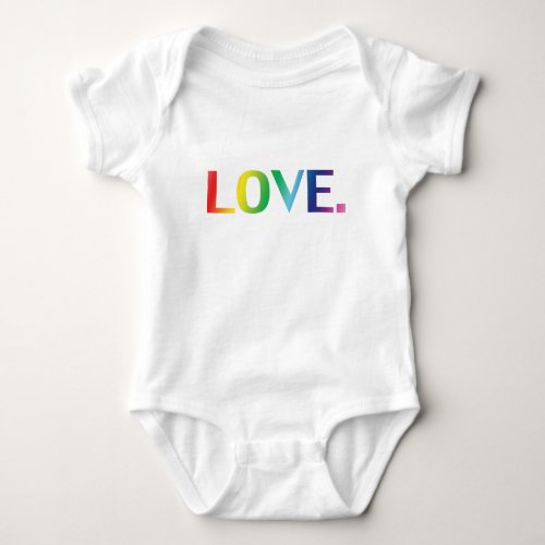 Love pride lgbt lgbtq rainbow colors baby bodysuit