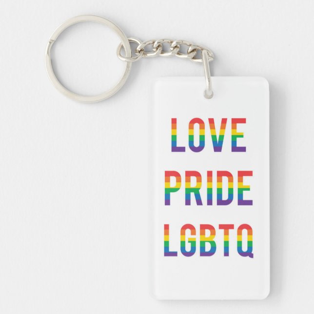 Love Pride LGBTQ Keychain (Front)