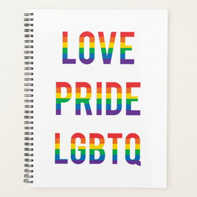 Love Pride LGBTQ Planner (Front)
