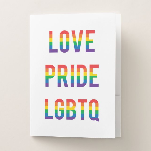 Love Pride LGBTQ Pocket Folder (Front)