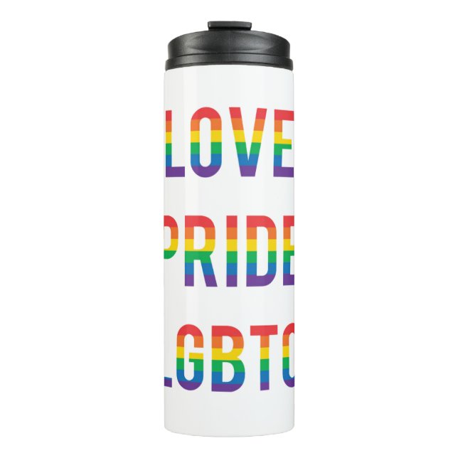 Love Pride LGBTQ Thermal Tumbler (Front)