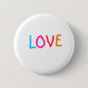Love pride rainbow watercolor LGBTQ June modern Button