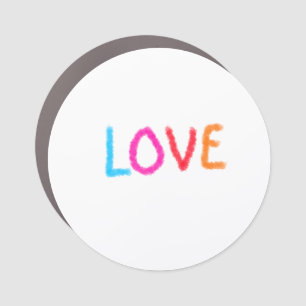 Love pride rainbow watercolor LGBTQ June modern Car Magnet