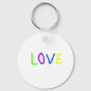 Love pride rainbow watercolor LGBTQ June modern Keychain