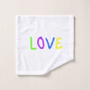 Love pride rainbow watercolor LGBTQ June modern Wash Cloth