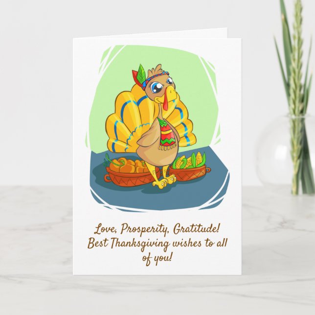 Love, Prosperity, Gratitude Letterpress Thank You Card (Front)