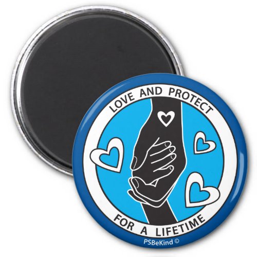 Love  Protect_25 Round Magnet