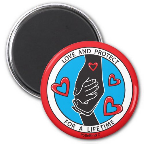 Love  Protect Symbol Red 1_225â_ Magnet