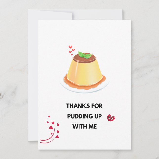 Love Pudding Card Photo Frame (Front)